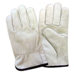 Gants En Cuir Pleine Fleur De Type Conducteur, T-grand (blanc)