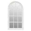 Miroir Blanc En Forme De Fenêtre Arquée, 15" X 28"