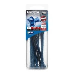 Vis à Béton à Tête Hexagonale CobraTap De 1/4" X 4", 10 Unités