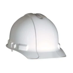 Casque Blanc De Protection Avec Rebord Avant Ajustable à Cliquet De 3M, Sans Aération