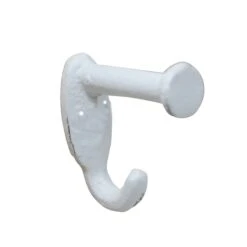 Crochet Blanc Avec Tête De Clou, 2,75"