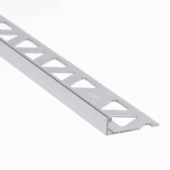 Bordure De Carrelage Plate Argent Brillant, 5/16" X 8'