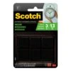 Scotch Ensemble De 12 Attaches Carrées Autocollantes En Velcro Pour L’intérieur De 7/8" X 7/8", 3 Lb (noir)
