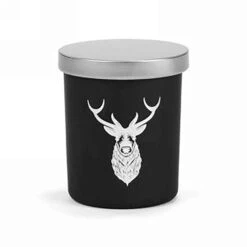 Chandelle Parfumée En Pot Avec Dessin De Cerf, 3,5"