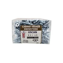 Vis à Particule Auto-fraiseuse Plaquée Zinc, #8 x 1-1/2" (100 Unités)