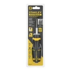 Stanley Tournevis à Cliquet Et à Embouts Interchangeables Push-N-Pick Fatmax, 8 Pièces