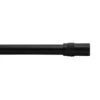 Tringle à Rideaux Extensible Avec Embouts Cylindriques, Noir (48" à 86")