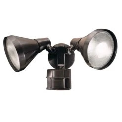 Luminaire De Sécurité D’extérieur En Métal Et Plastique Avec Détecteur De Mouvement à 180°, Bronze