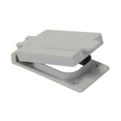 IPEX Plaque à Prise Protégée Par DFT (RWGF15/10) Pour Boîte à 1 Groupe De La Série F, Gris