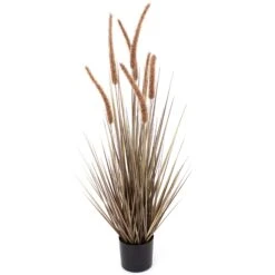 Graminée Artificielle Beige En Pot, 36''