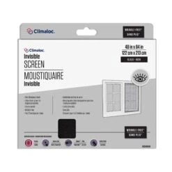 Moustiquaire En Fibre De Verre Invisible De 48'' X 84'', Noire