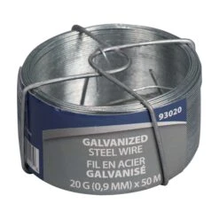 Fil D'acier Galvanisé De Calibre 20, 0,9 Mm X 50 M
