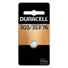 Duracell Pile Bouton Pour Montre à L'oxyde D'argent 303/357, 1,5 V