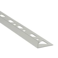 Bordure De Carrelage Plate Argent Satiné Anodisé, 3/8" X 8'