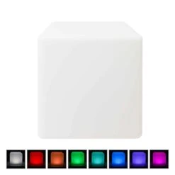 Cube Lumineux à éclairage DEL à Changements De Couleur Avec Télécommande Et Chargement USB, 12''