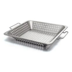 Wok Carré En Acier Inoxydable