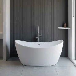 Baignoire Corbin Autoportante En Acrylique, 59" X 29,5" X 25,25"