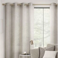 Panneau De Rideau D'aspect Lin Tissé, 54'' X 84'' (taupe)
