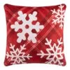 Coussins Avec Un Imprimé De Flocons De Neige En 3D, 17" X 17"