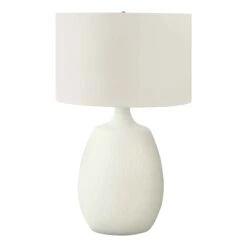 Monarch Specialties Lampe De Table En Résine Crème Avec Abat-jour Ivoire, 26"