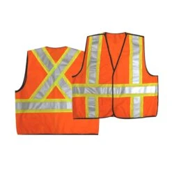 Veste De Sécurité Orange De Haute Visibilité Et Détachable En 5 Points