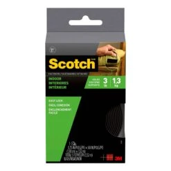 Scotch Attache Autocollante En Velcro Pour L’intérieur De 3/4" X 60'', 3 Lb (noir)