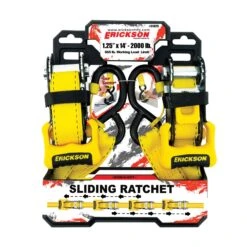 Sangles à Cliquet Coulissantes Avec Crochets Cap Lock Et Mécanisme De Retenue De 2 000 Lb, 1,25'' X 14' (emballage De 2 Unités)