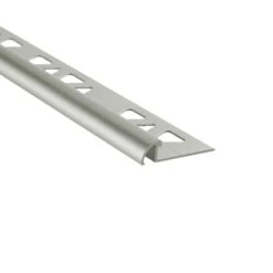 Bordure De Carrelage Ronde Argent Satiné Anodisé, 5/16" X 8'