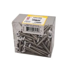 Vis à Tête Ronde Blanche En Acier Inoxydable, #8 X 1-1/2" (100 Unités)