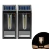 Ensemble De 2 Lumières Murales à éclairage DEL Solaire Avec Ampoule à Filament Unique, 8,11''