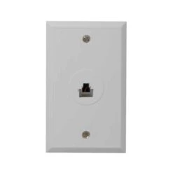 RCA Plaque Murale Simple RJ45, Blanche