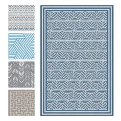 Tapis Polyvalent D'intérieur Et D'extérieur Polyweave 6' X 9', Assortiment De 5 Modèles