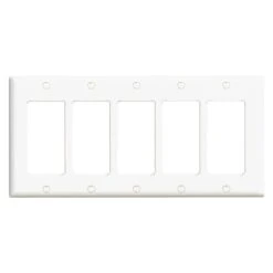 Plaque Murale Decora Pour 5 dispositifs, Blanc