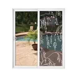 Moustiquaire Décoratif Avec Motif Floral, 36'' X 84''