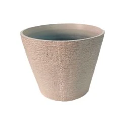 Pot Rond De Couleur Gris, 12'' X 14''