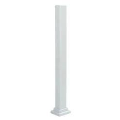 Poteau De Montage En Aluminium Blanc Pour Rampe De 42'' De Hauteur, 43-1/2'' X 3''