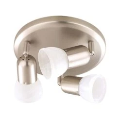 Canarm Luminaire Jasper à 3 têtes Sur Plaque, étain Brossé