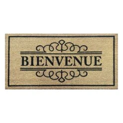 Paillasson En Coco Avec Inscription "Bienvenue", 20" X 40"