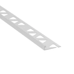 Bordure De Carrelage Plate En Aluminium Anodisé Blanc, 1/4" X 8'