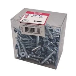 Vis à Bois à Tête Plate Plaquée Zinc, #10 x 1-3/4" (100 Unités)