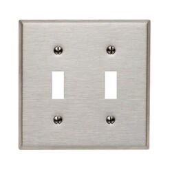 Plaque Murale à 3 Interrupteurs à Bascule, Acier Inoxydable