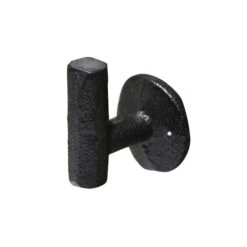 Crochet Droit En Fonte, 1,5" X 2" (noir)