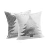 Coussin 2 Tons Avec Motif De Sapin, 17 X 17'', Choix De 2 Modèles