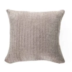 Oreiller Européen Hippy En Chenille De 25" X 25", Taupe