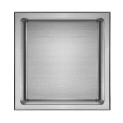 Niche De Douche Murale Layla En Acier Inoxydable Brossé, 12" X 12"