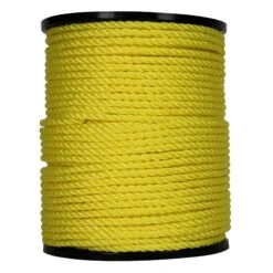 Corde à 3 torons Torsadés En Polypropylène Jaune, 3/8" X 630' (vendue Au Pied Linéaire)