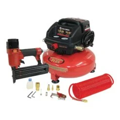 Ensemble D'un Compresseur à Air Sans Huile Avec Cloueuse, 3 gallons