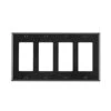 Plaque Murale Decora Pour 4 Dispositifs, Noir