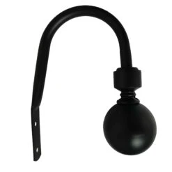 Embrasses à Rideaux à Extrémités Rondes, Noir