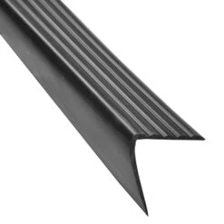 Nez De Marche En Vinyle Noir Pour Bordure D'escalier, 2" X 3'